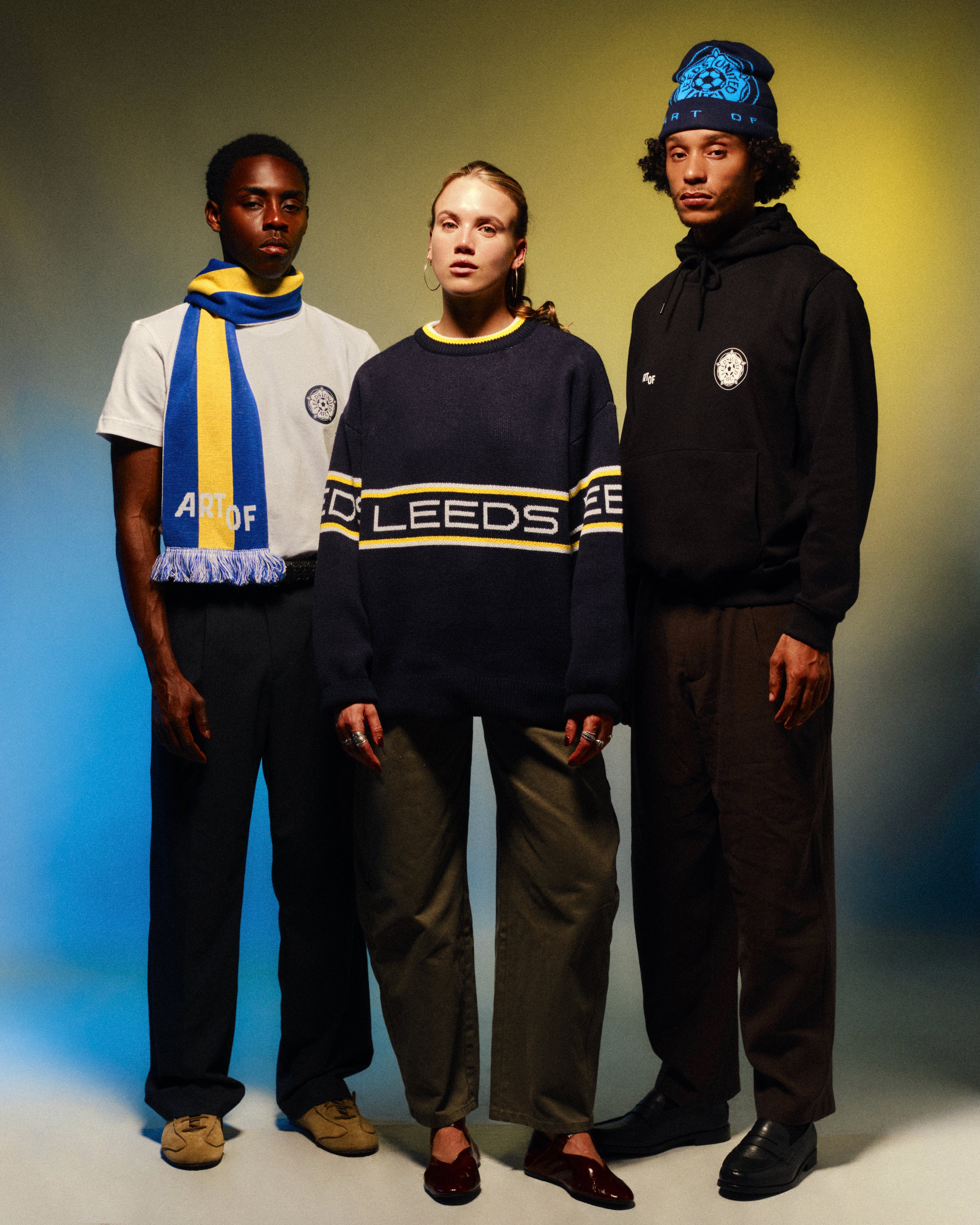 ART OF x Leeds Heritage Hoodie | LUFC Black Printed Football Sweat