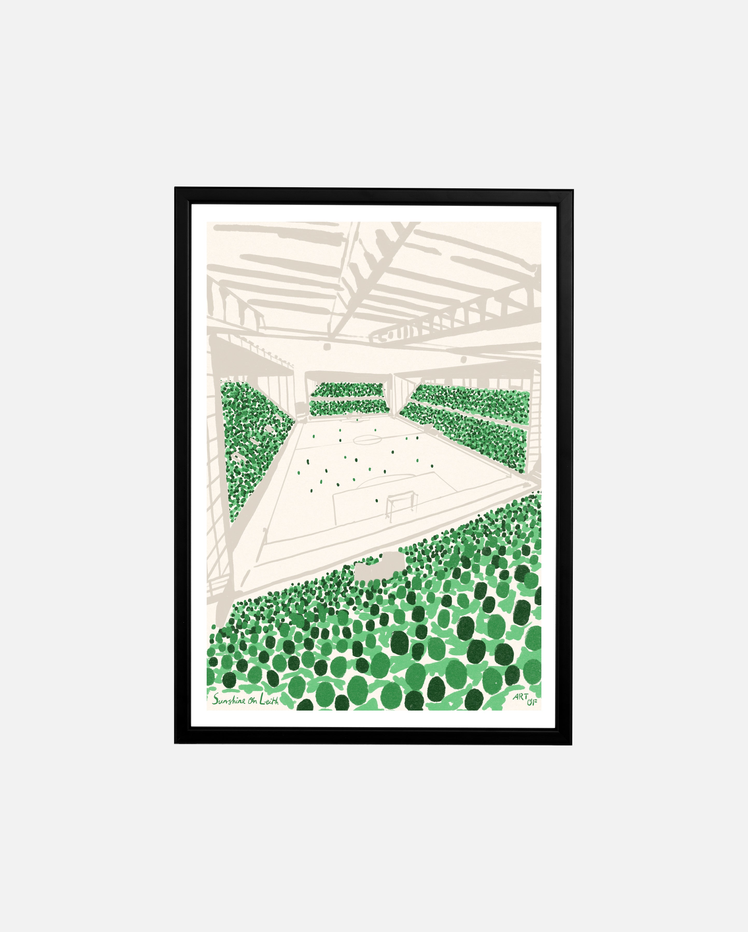 ART OF x Hibernian 12th Man Framed Football Print | Hibs Wall Art