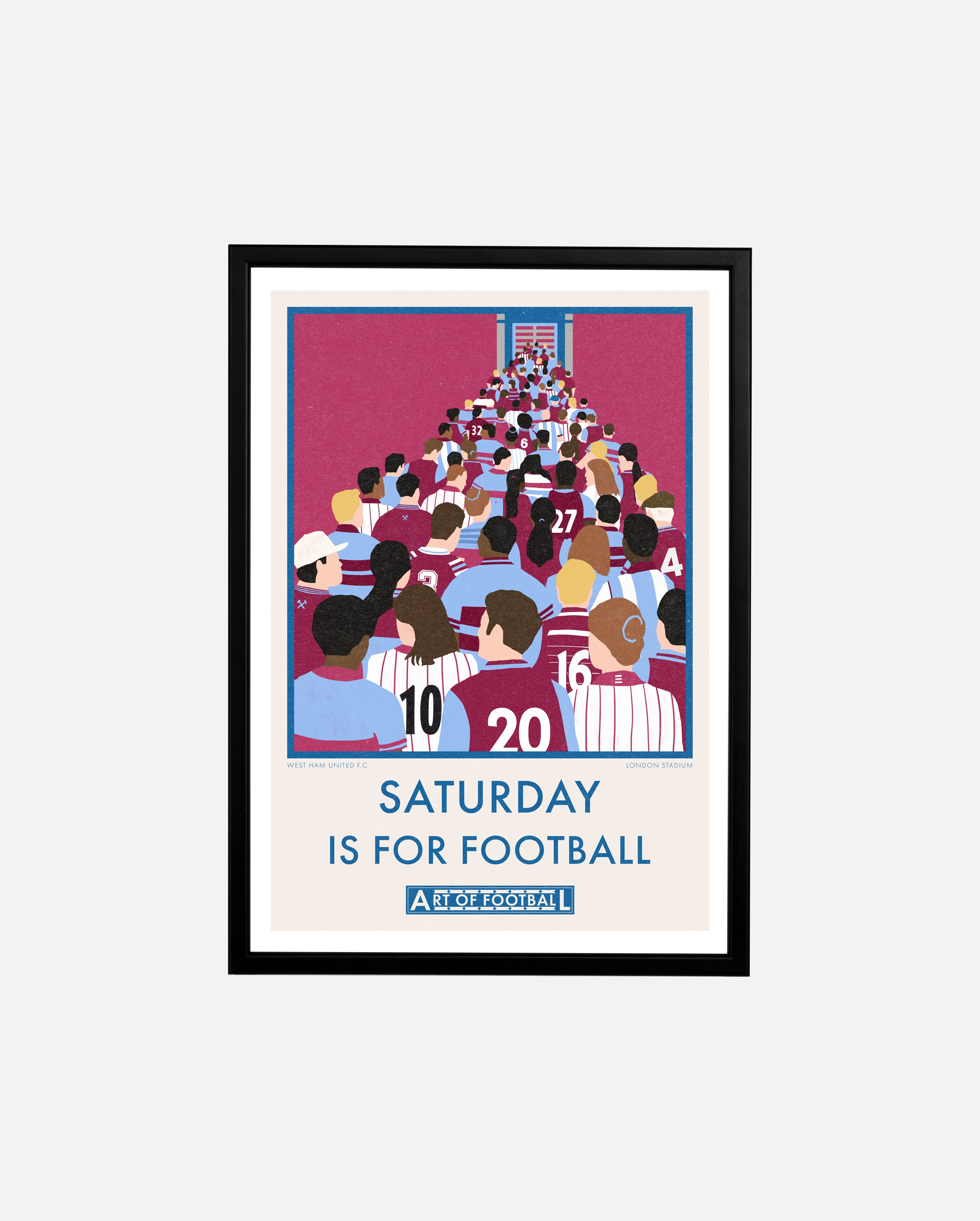 ART OF x West Ham Saturday Is For Football Framed Print | WHUFC Art