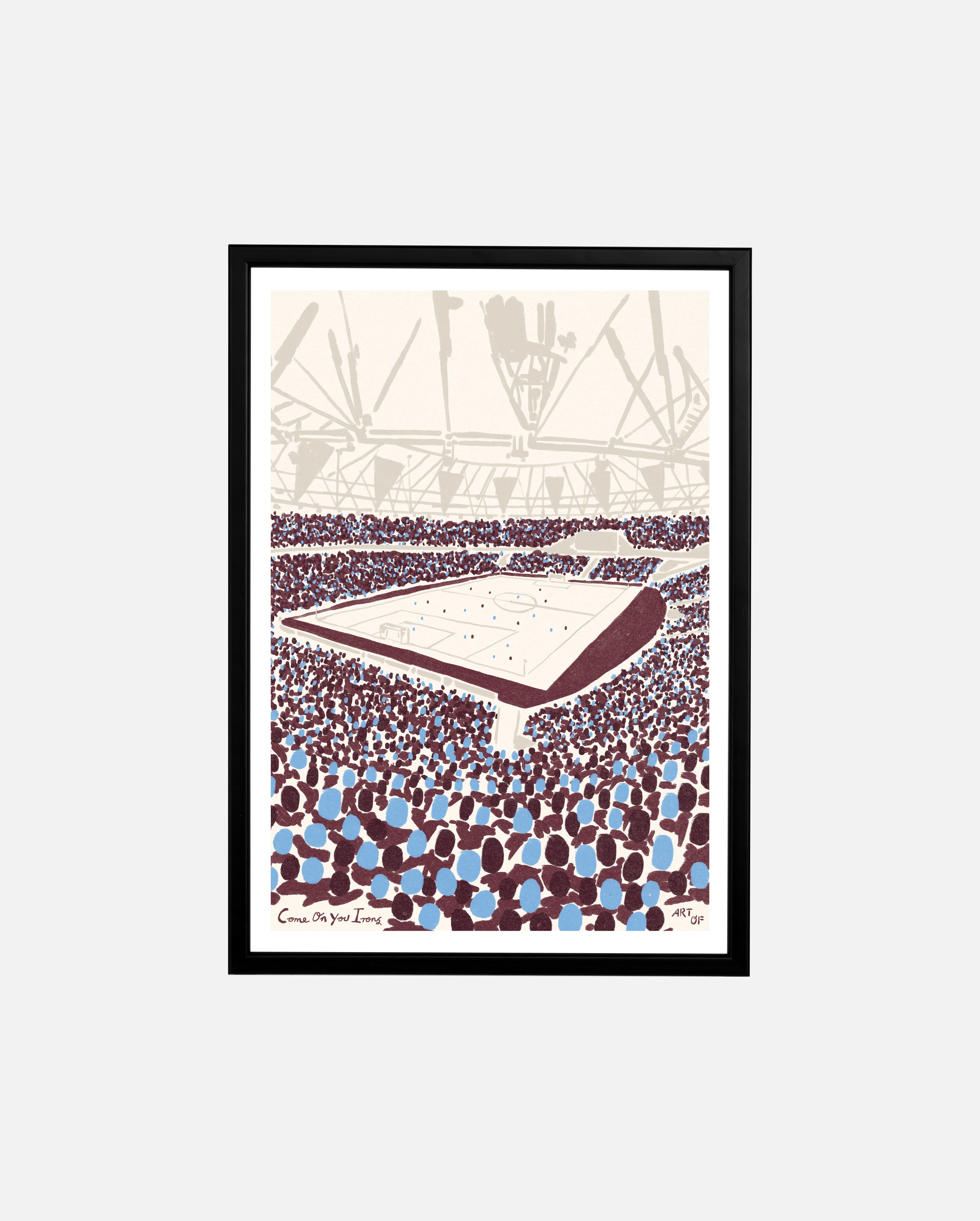 ART OF West Ham United 12th Man Framed Football Print | WHUFC Wall Art