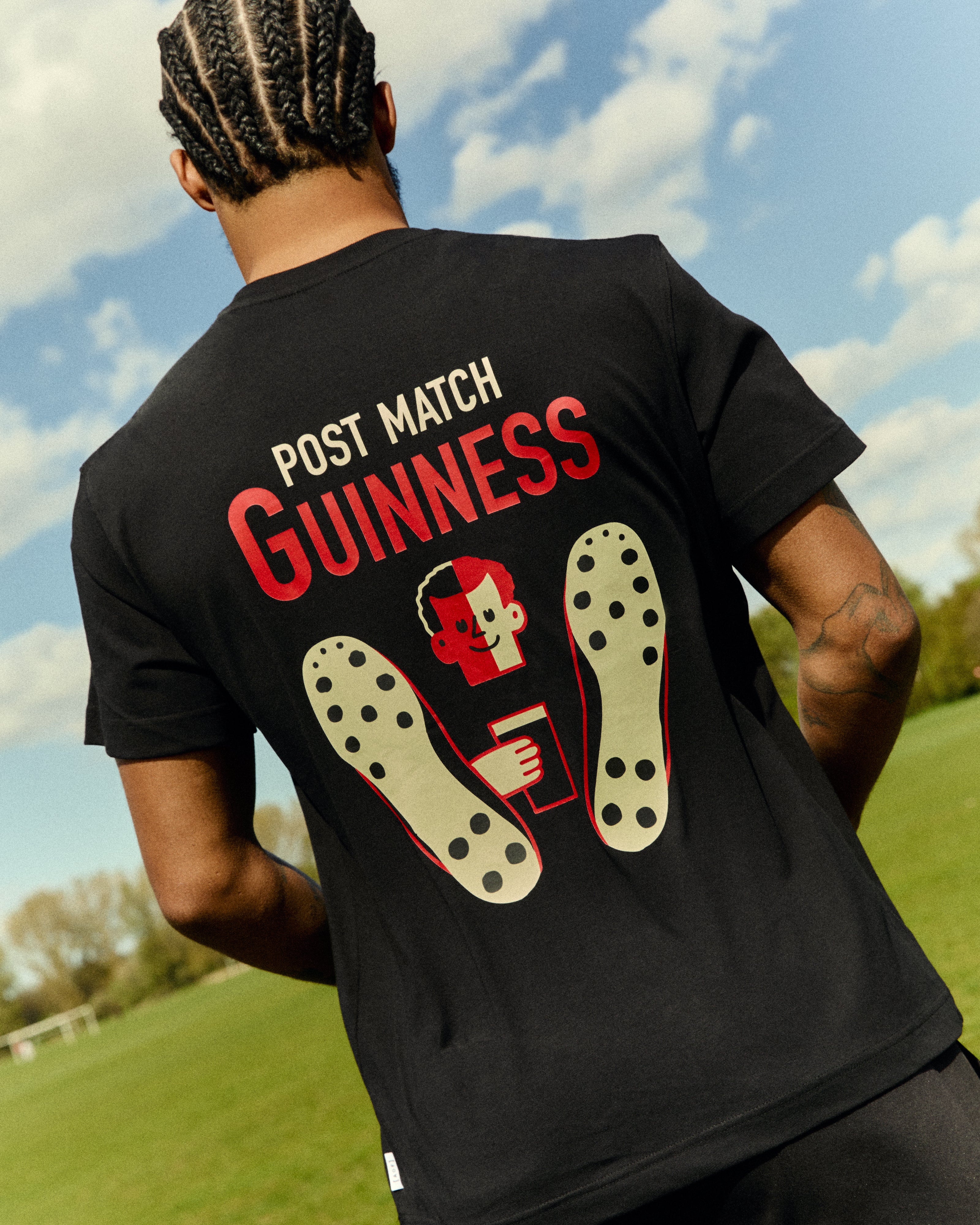 ART OF x Guinness Post Match Tee | Black Graphic Football T-shirt