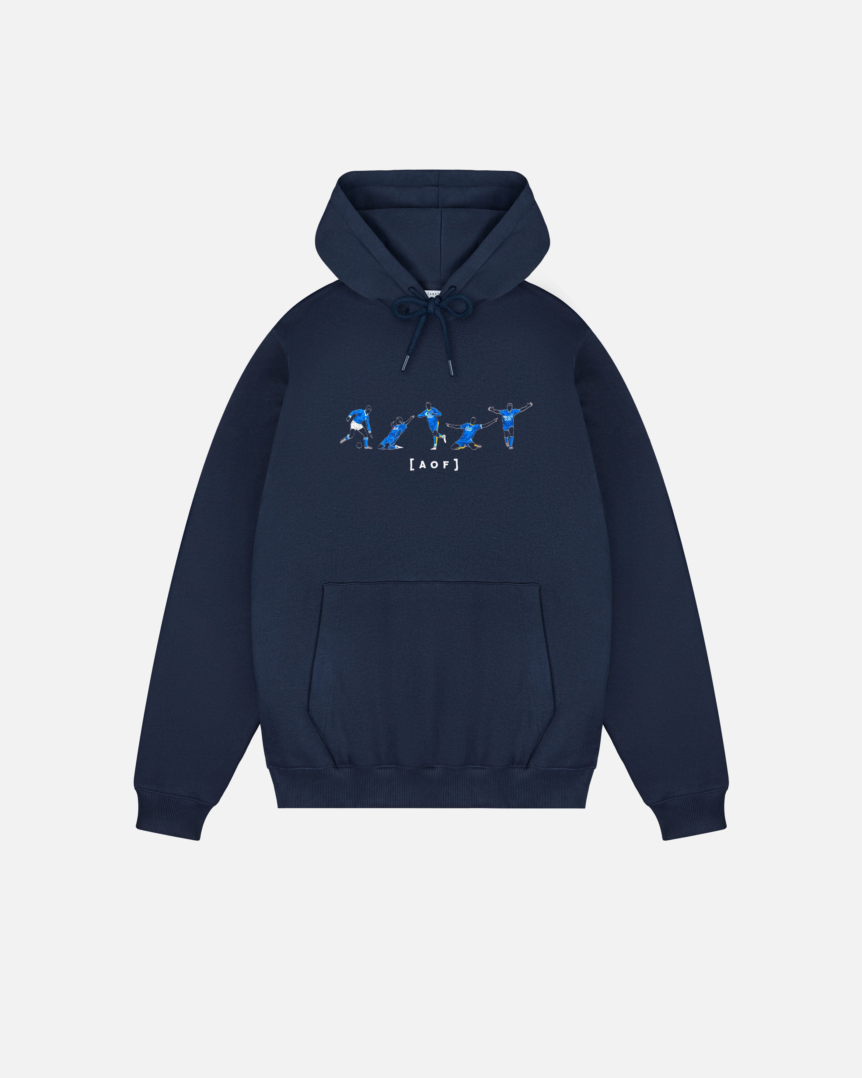 ART OF Leicester Embroidered Icons Navy Hoodie | LCFC Football Sweat
