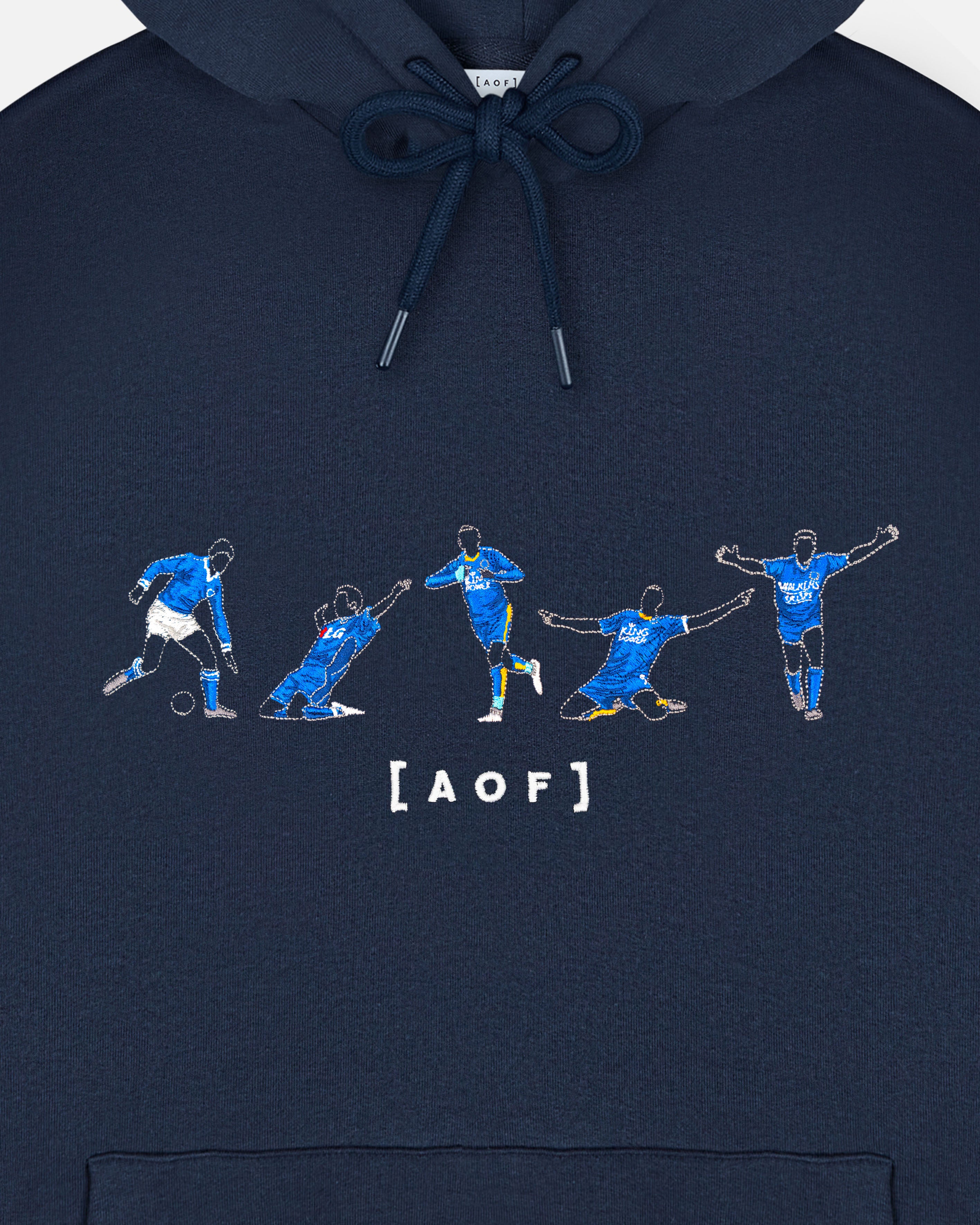 ART OF Leicester Embroidered Icons Navy Hoodie | LCFC Football Sweat