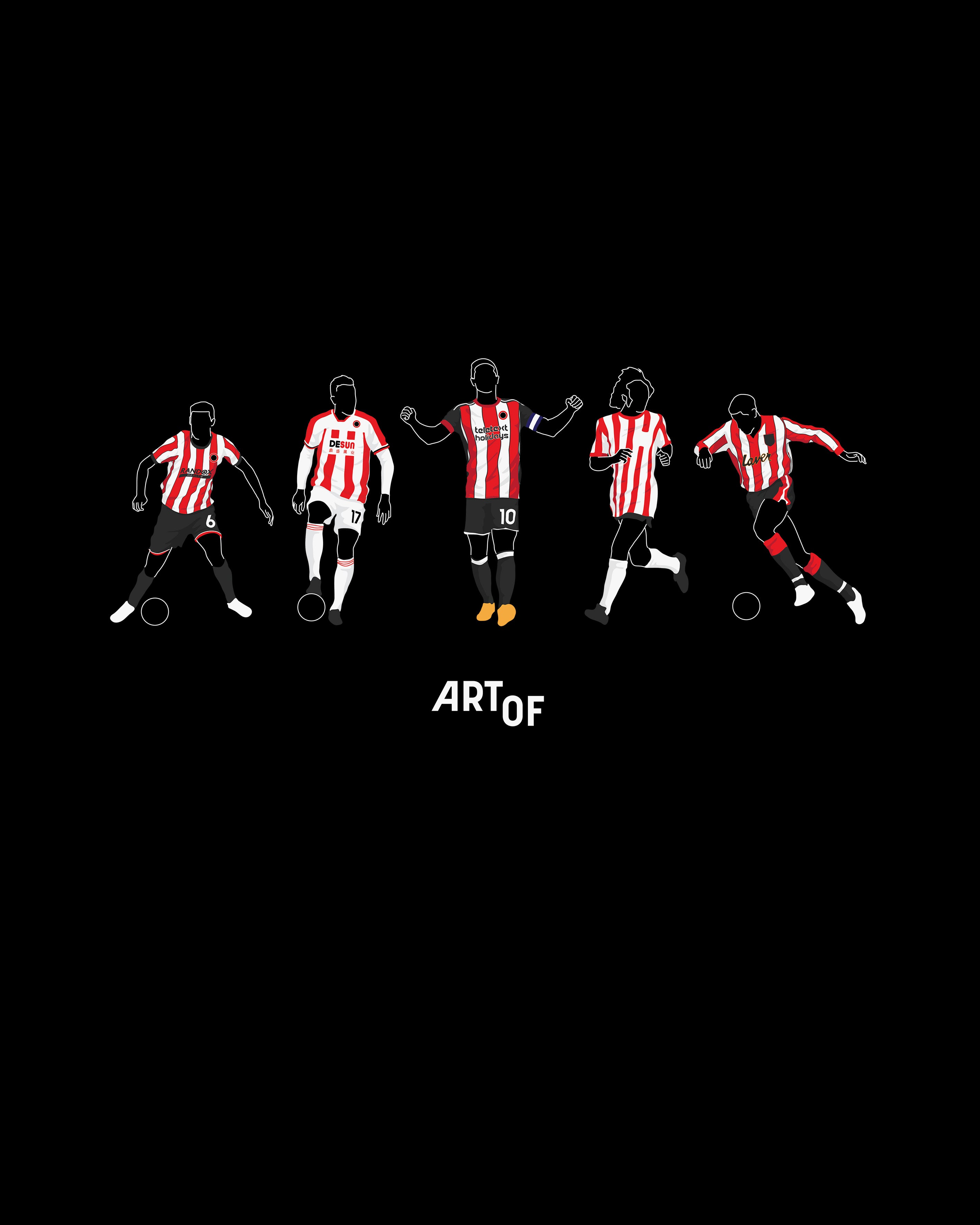 ART OF Sheffield United Icons Tee | Black Graphic Football T-shirt
