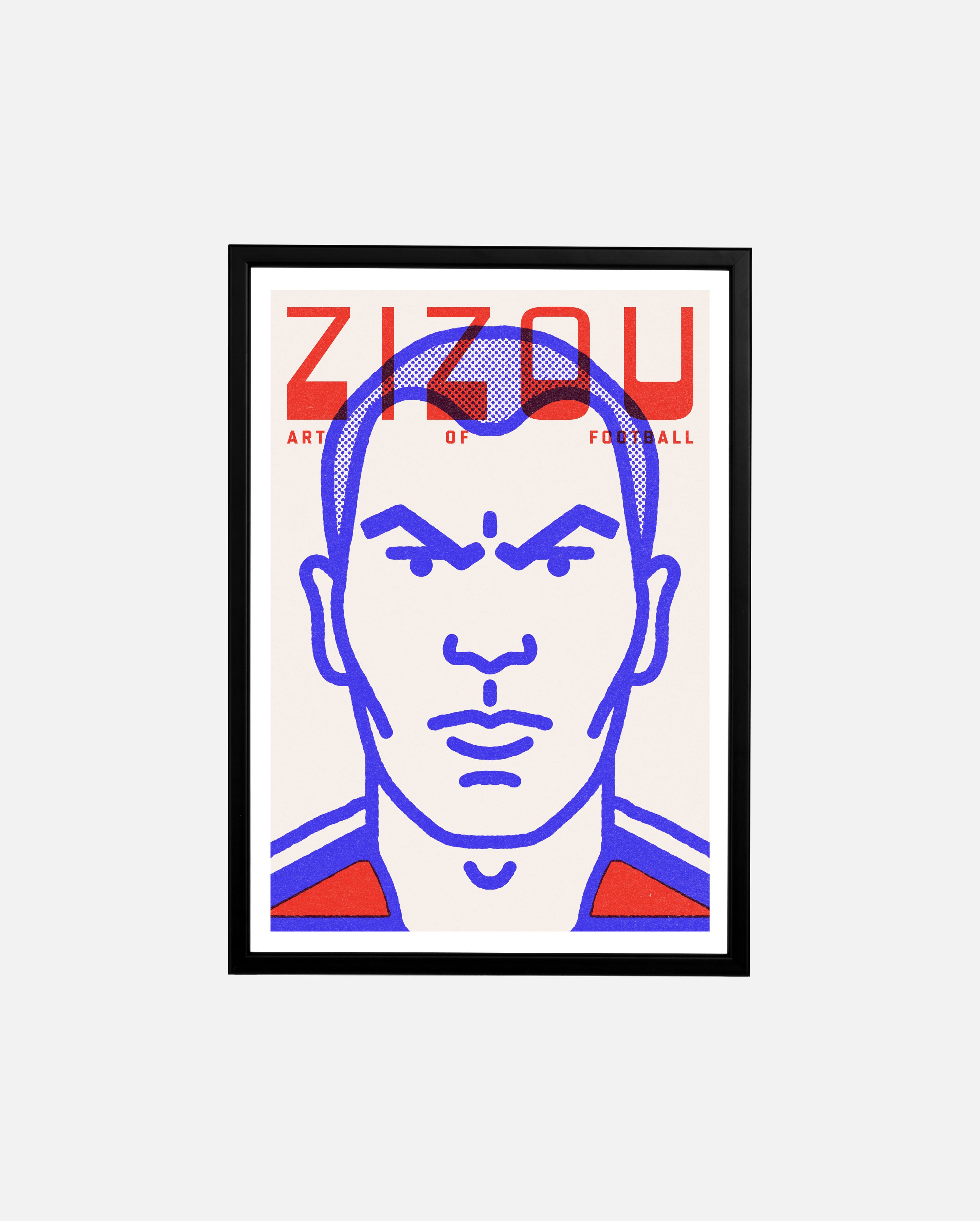 ART OF Zizou Framed Print | French Football Wall Art