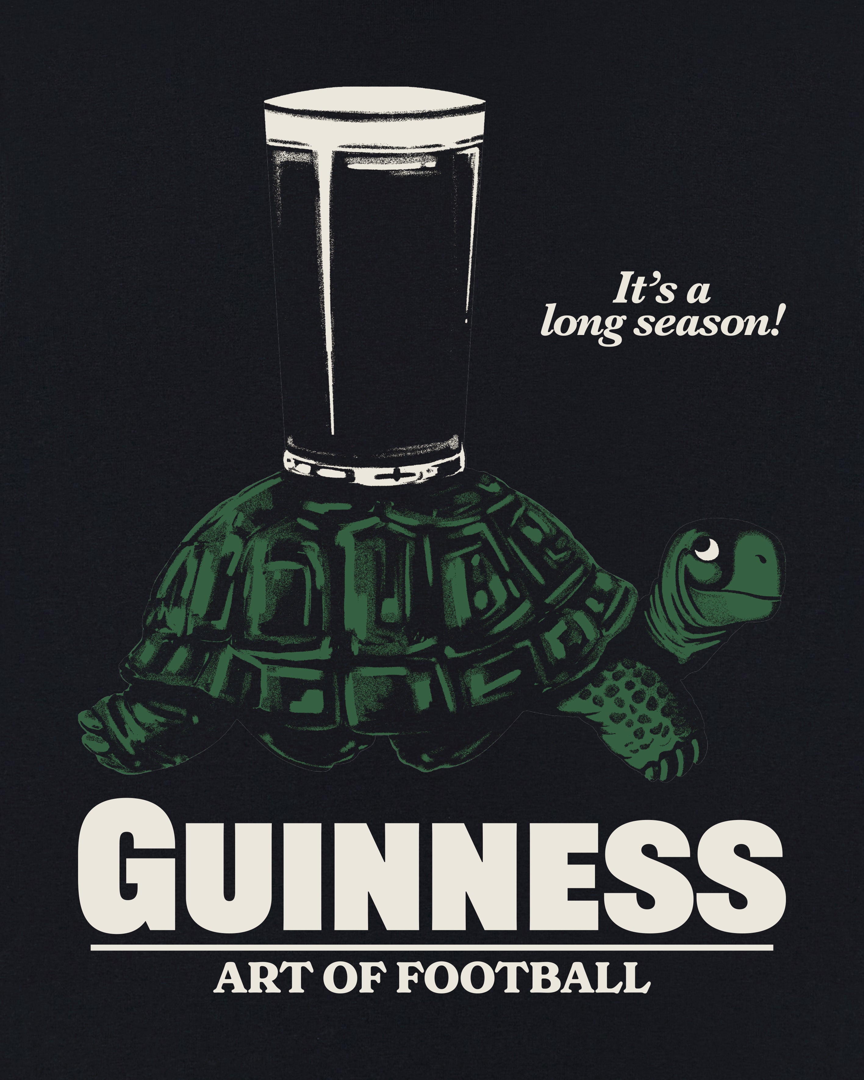 ART OF x Guinness It's a Long Season Tee | Black Football T-shirt