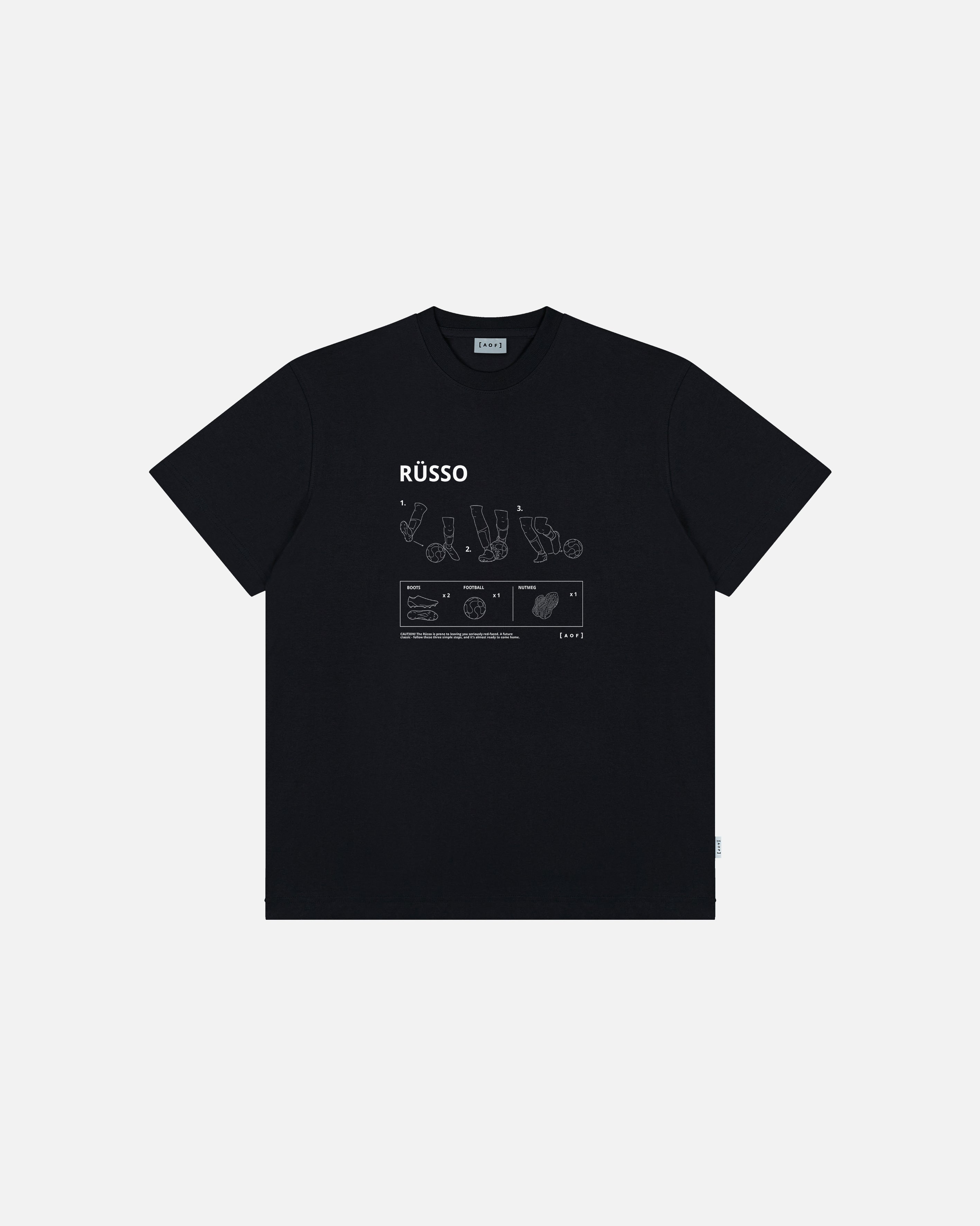 ART OF Russo Tee | England Black Graphic Women's Football T-shirt