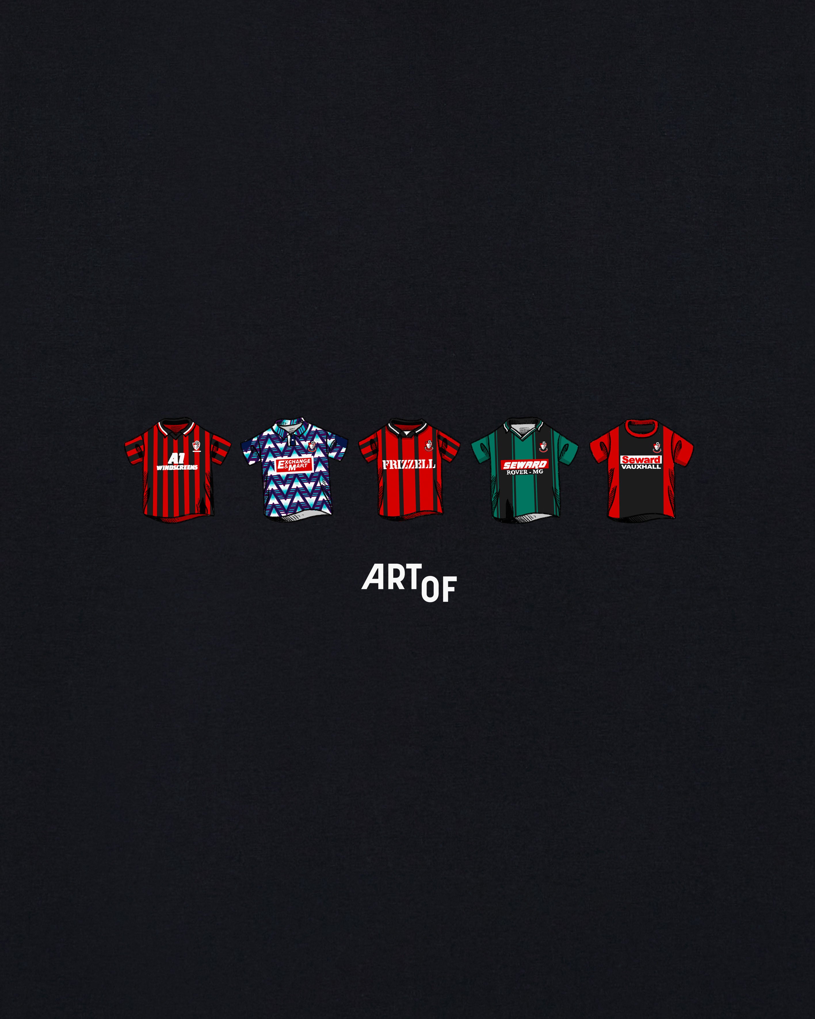ART OF Bournemouth Classics Tee | AFCB Black Graphic Football T-shirt