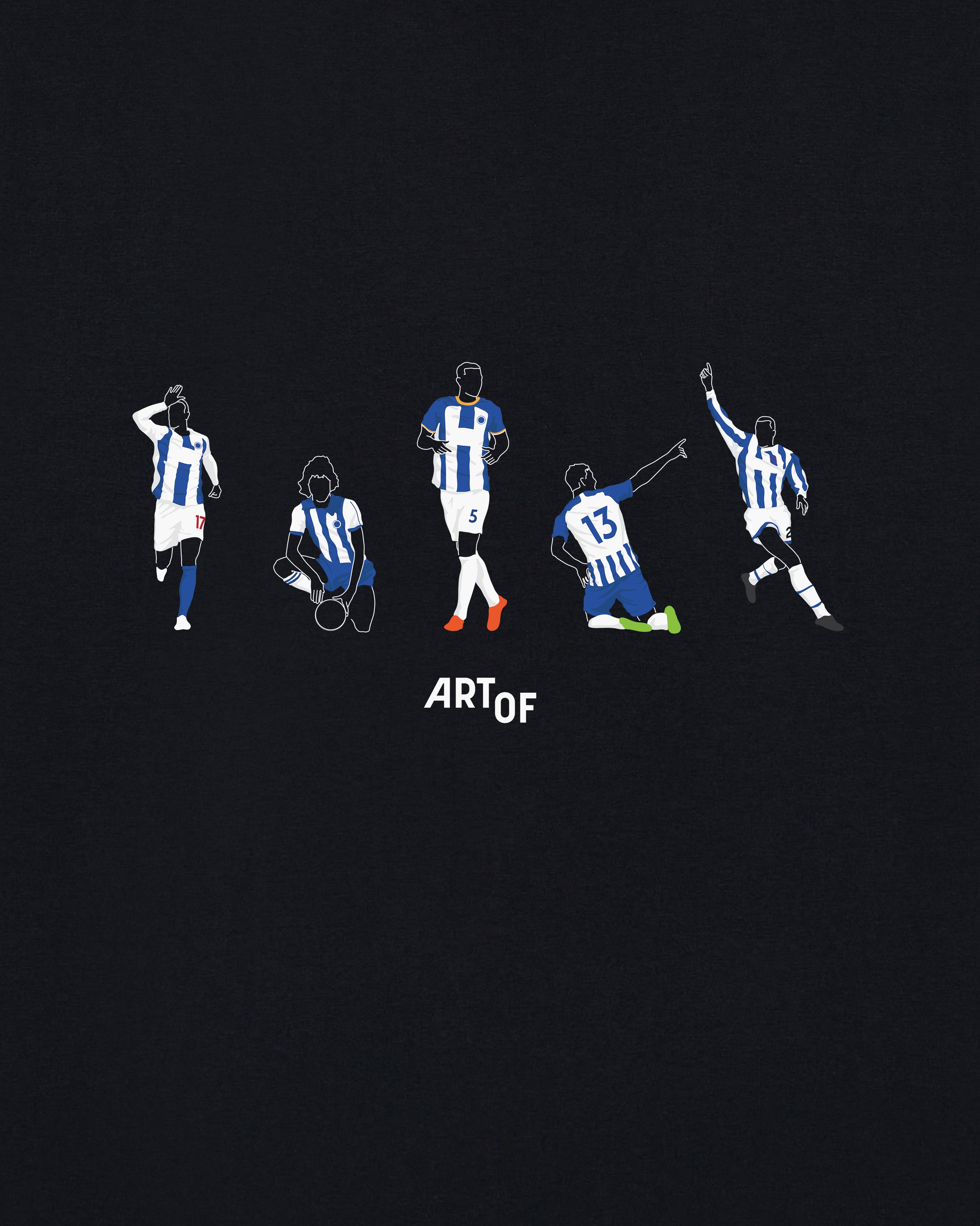 ART OF x Brighton Icons Tee | BHAFC Black Graphic Football T-shirt