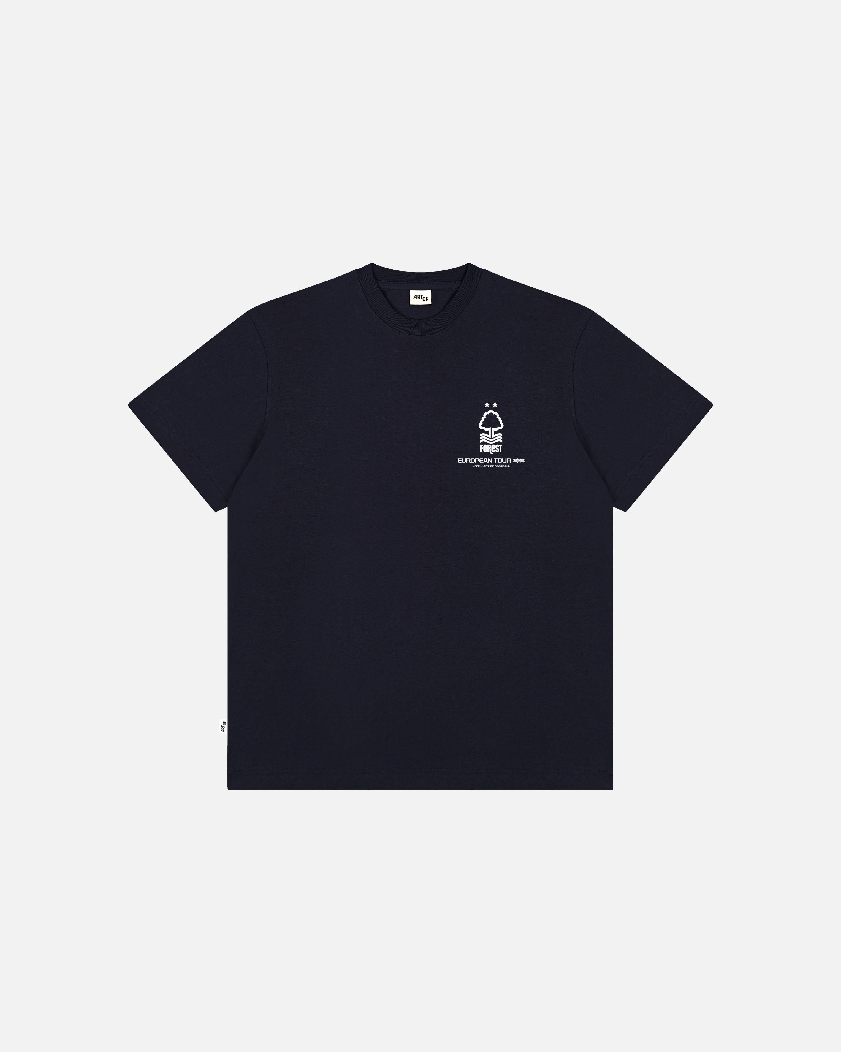 ART OF x Forest European Tour Tee | NFFC Navy Graphic Football T-shirt