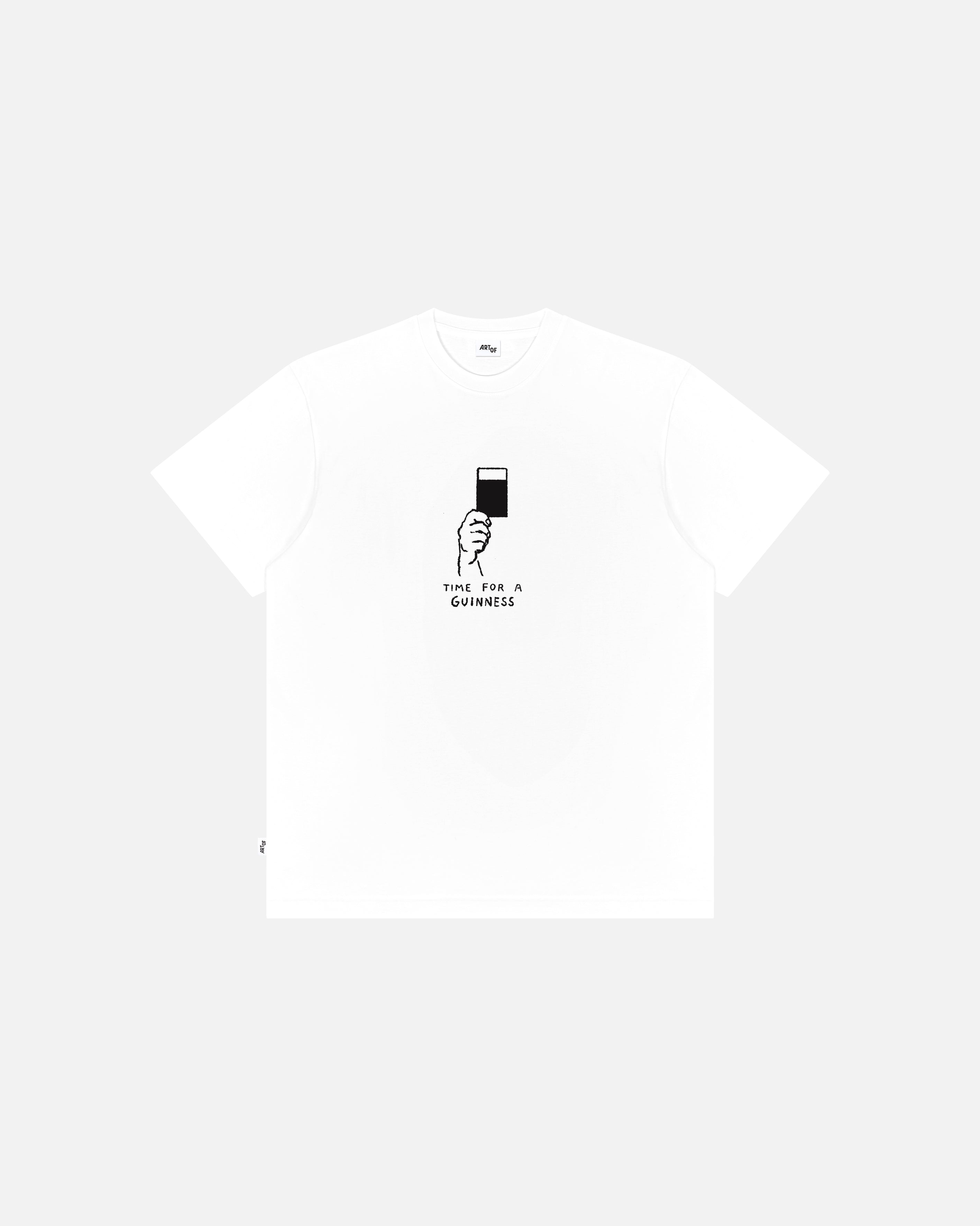 ART OF x Guinness | Time For A Guinness Tee | White Football T-shirt