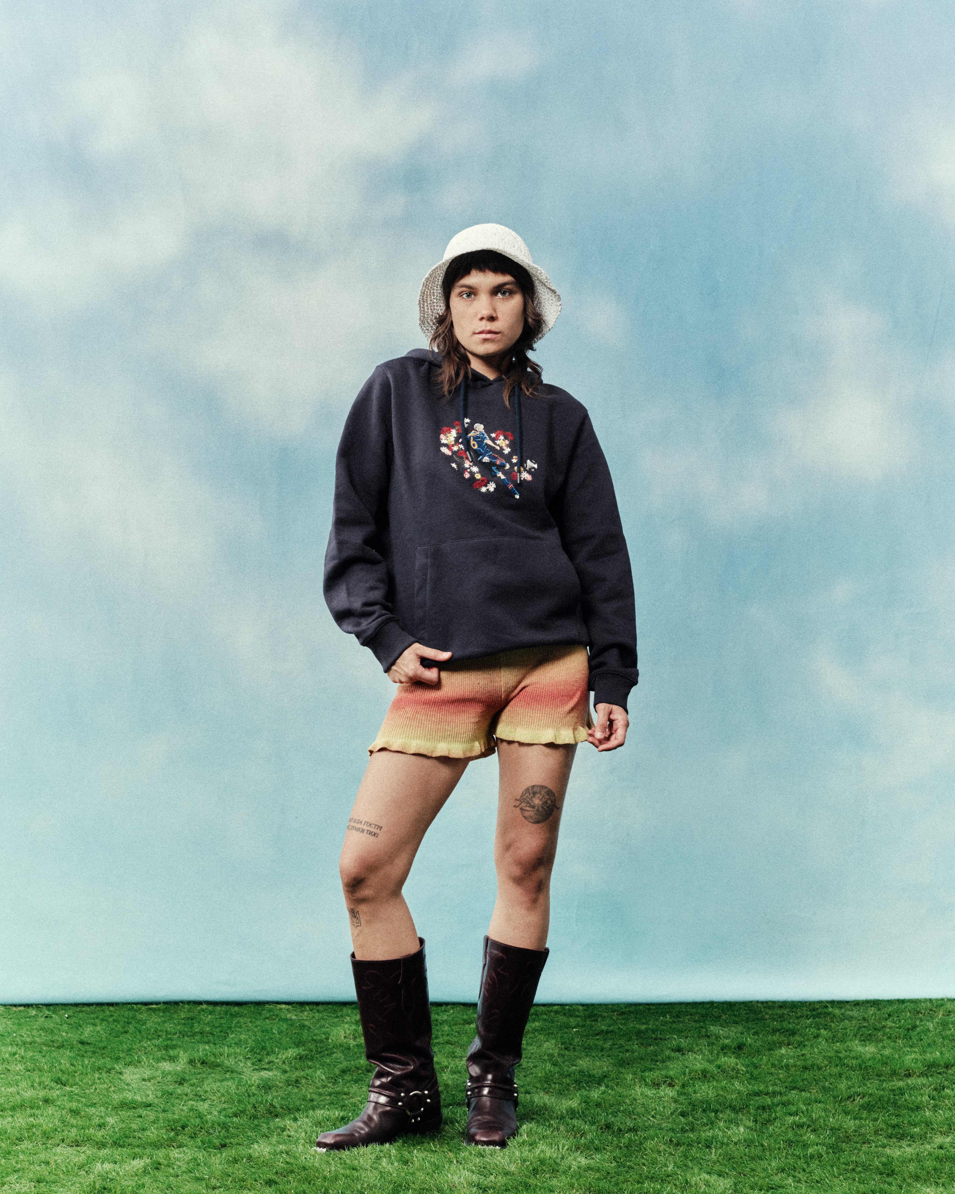 ART OF Flowers For Iniesta Hoodie | Embroidered Spain Football Sweat