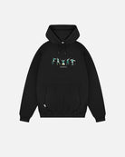 ART OF Hibernian Icons Hoodie | Hibs Black Embroidered Football Sweat