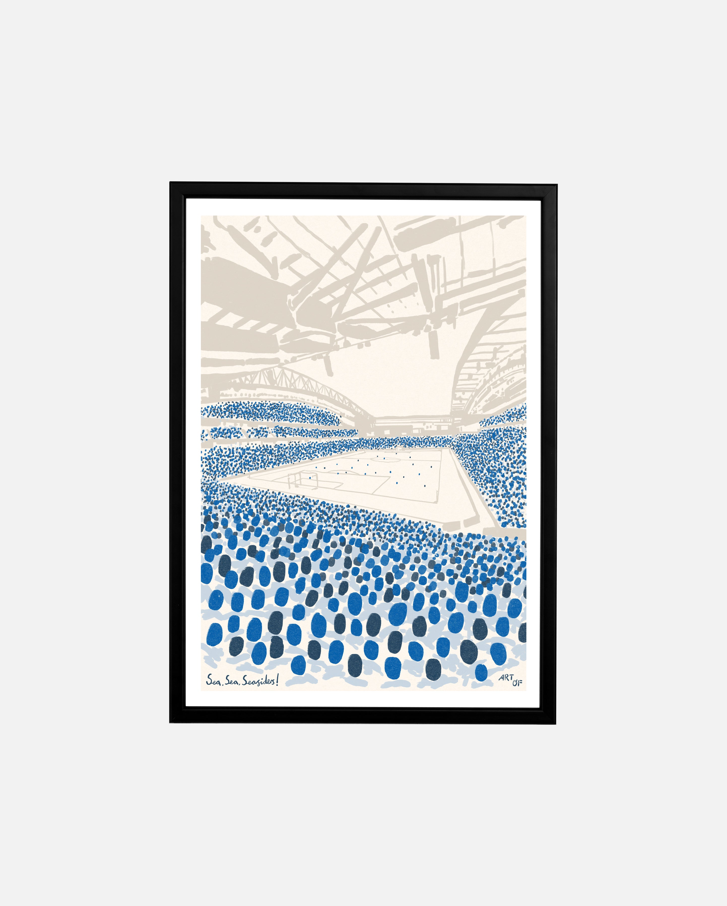 ART OF x Brighton 12th Man Framed Football Print | BHAFC Wall Art