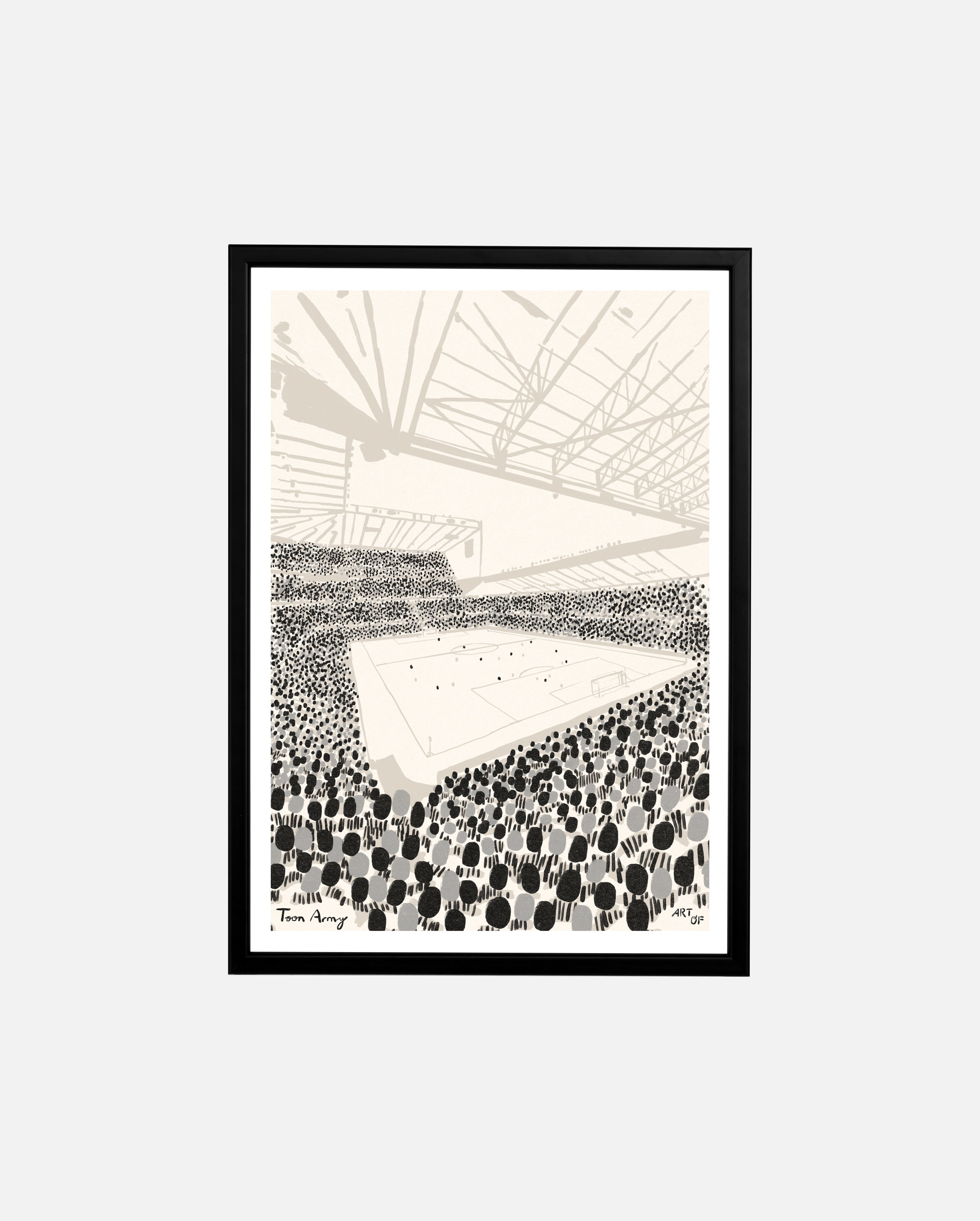ART OF Toon 12th Man Framed Print | NUFC Football Wall Art