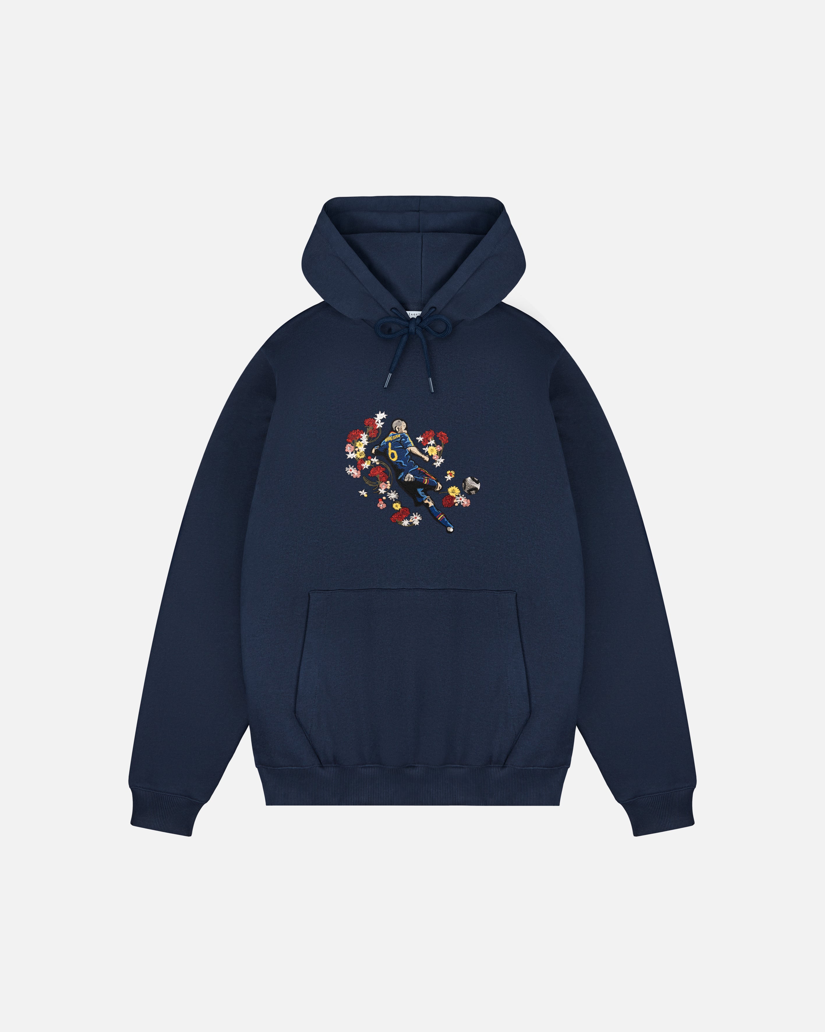 ART OF Flowers For Iniesta Hoodie | Embroidered Spain Football Sweat