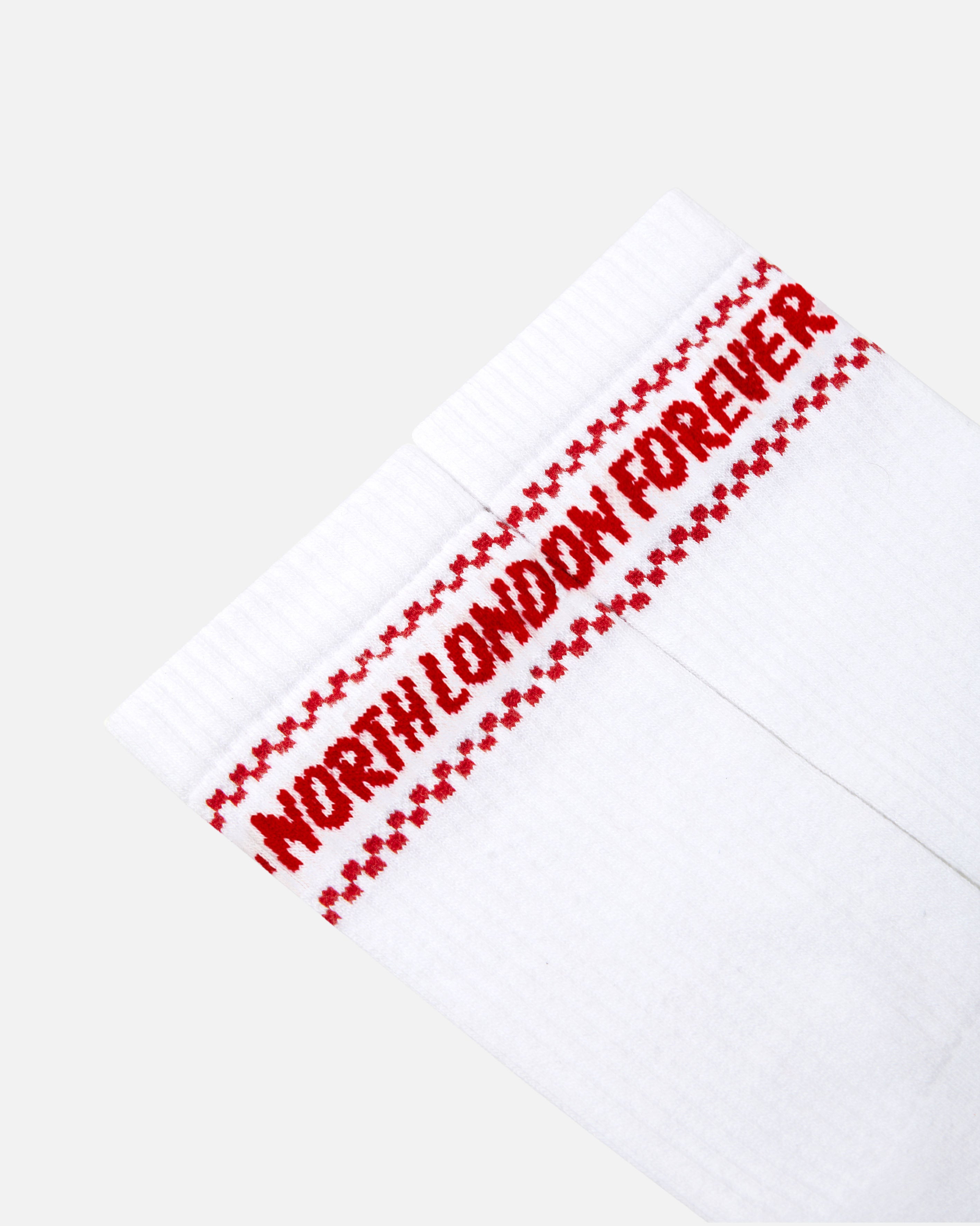 ART OF AFC Scarf Socks | North London White Football Accessories