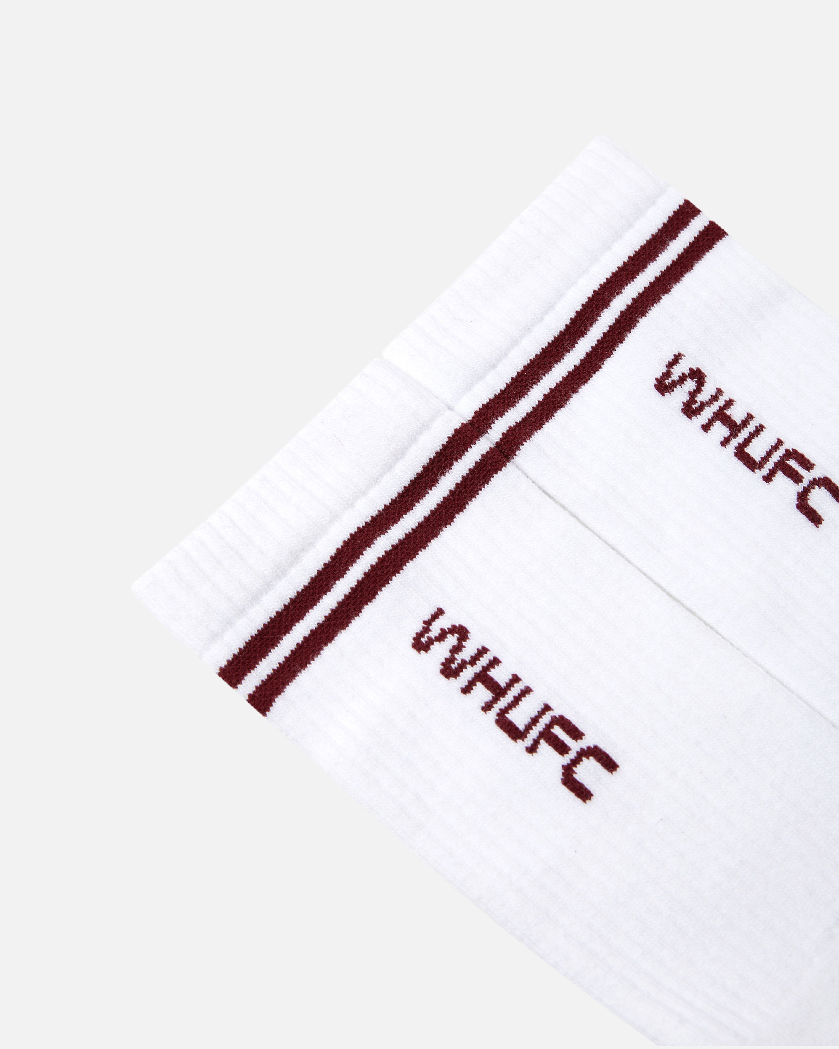 ART OF x West Ham Stripe Socks | WHUFC White Football Accessories