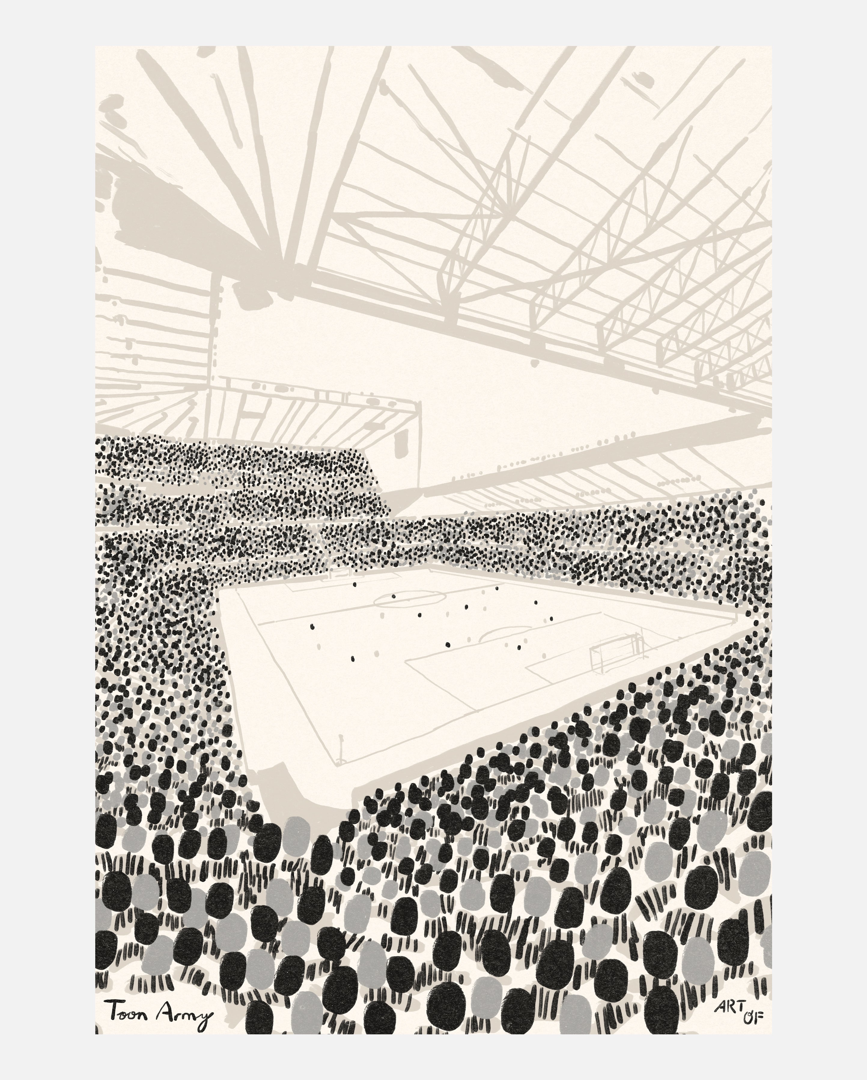 ART OF Toon 12th Man Framed Print | NUFC Football Wall Art