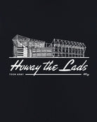 ART OF Howay The Lads Stadium | NUFC Black Graphic Football T-shirt