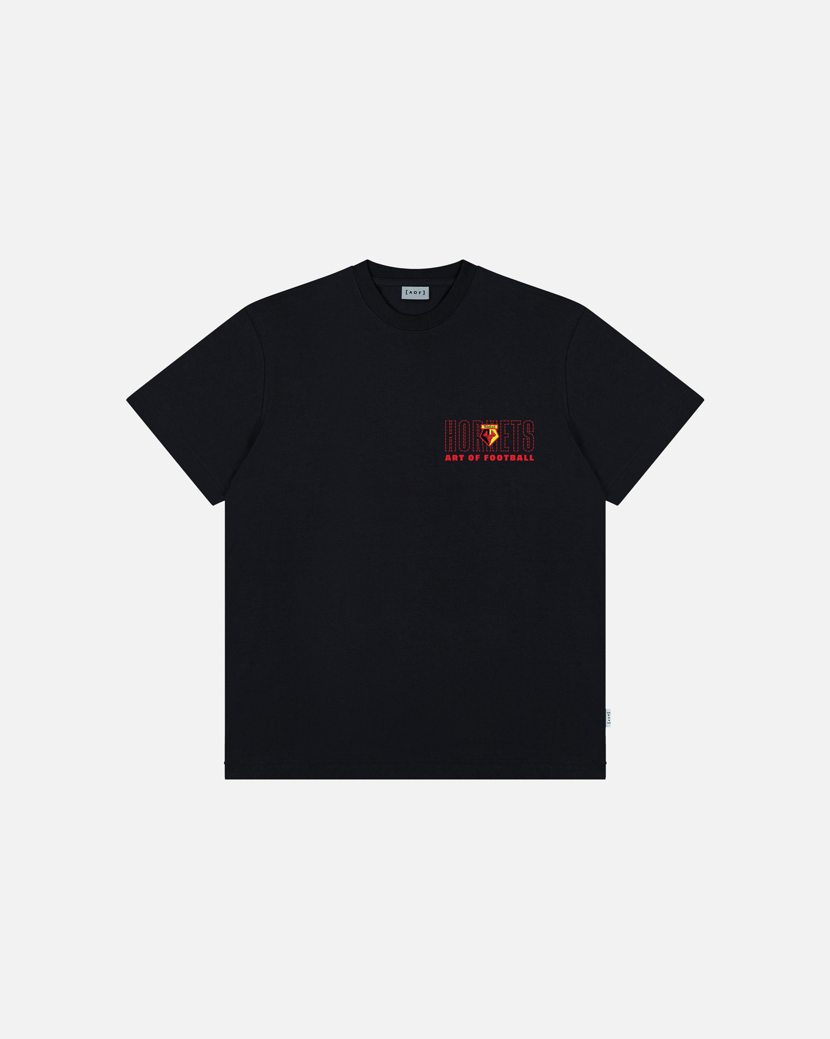 ART OF x Watford 90s Tee | WFC Black Graphic Football T-shirt