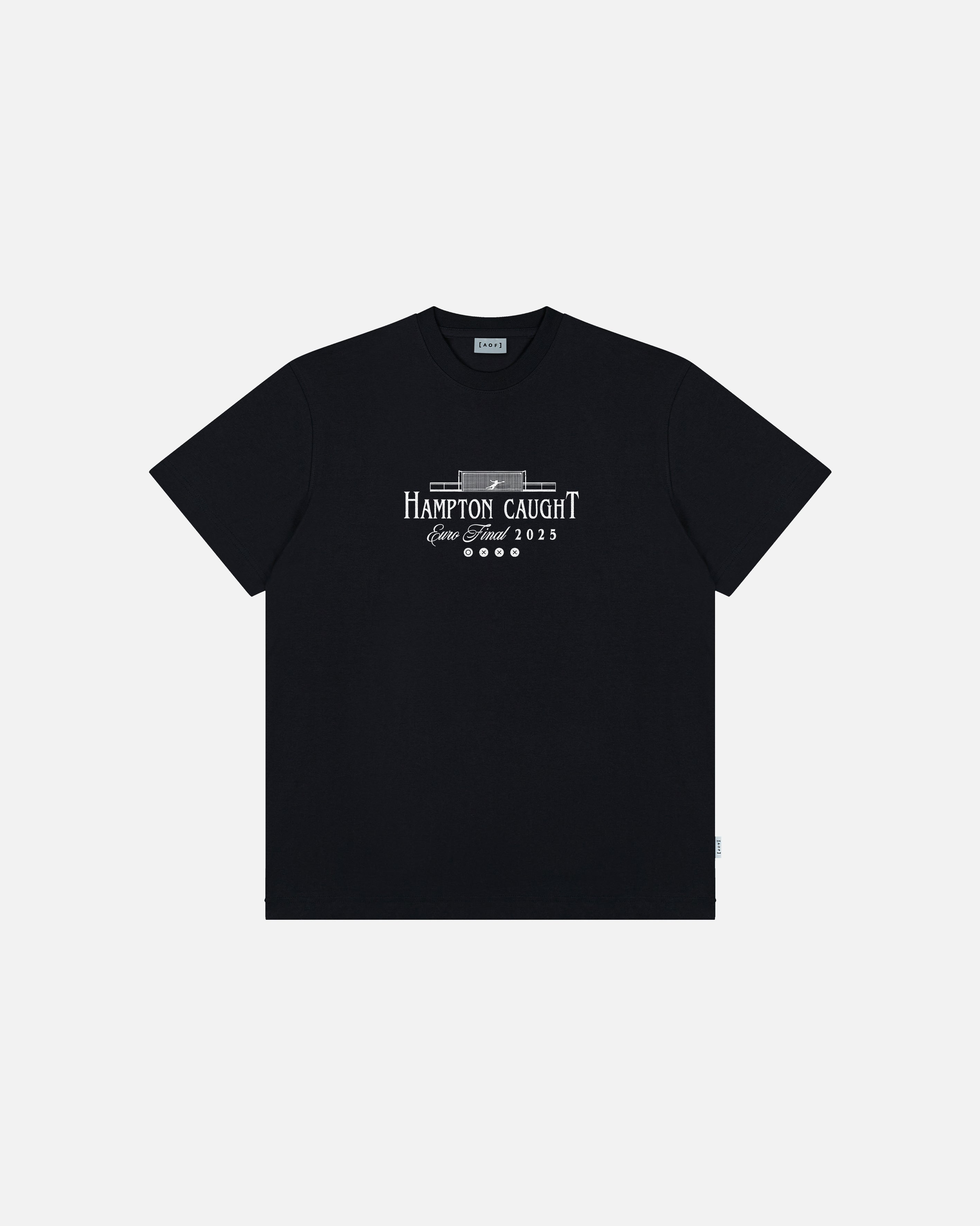 ART OF Hampton Caught Tee | Black Graphic Woman's Football T-shirt