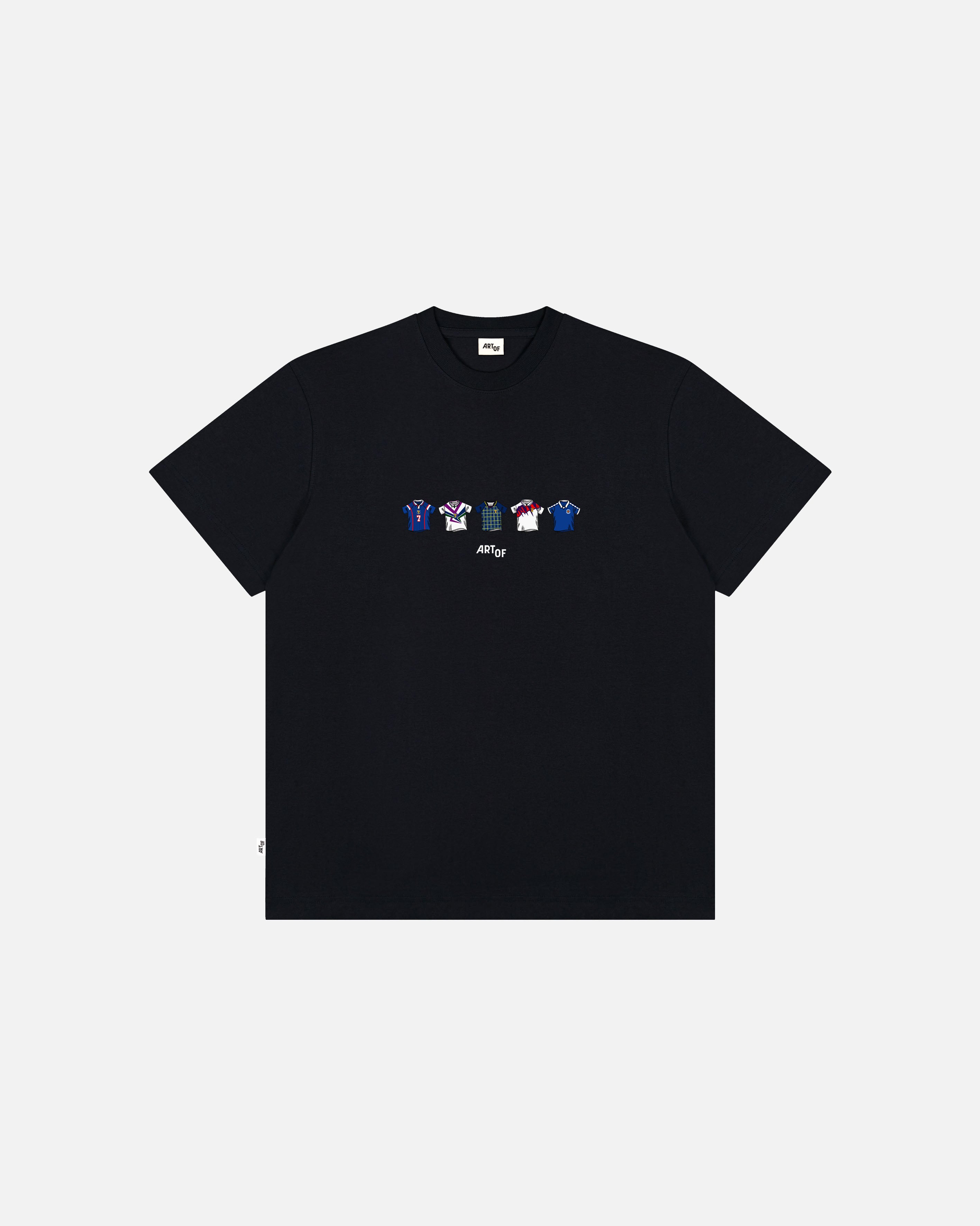 ART OF Scotland Printed Classics Tee | Black Graphic Football T-shirt