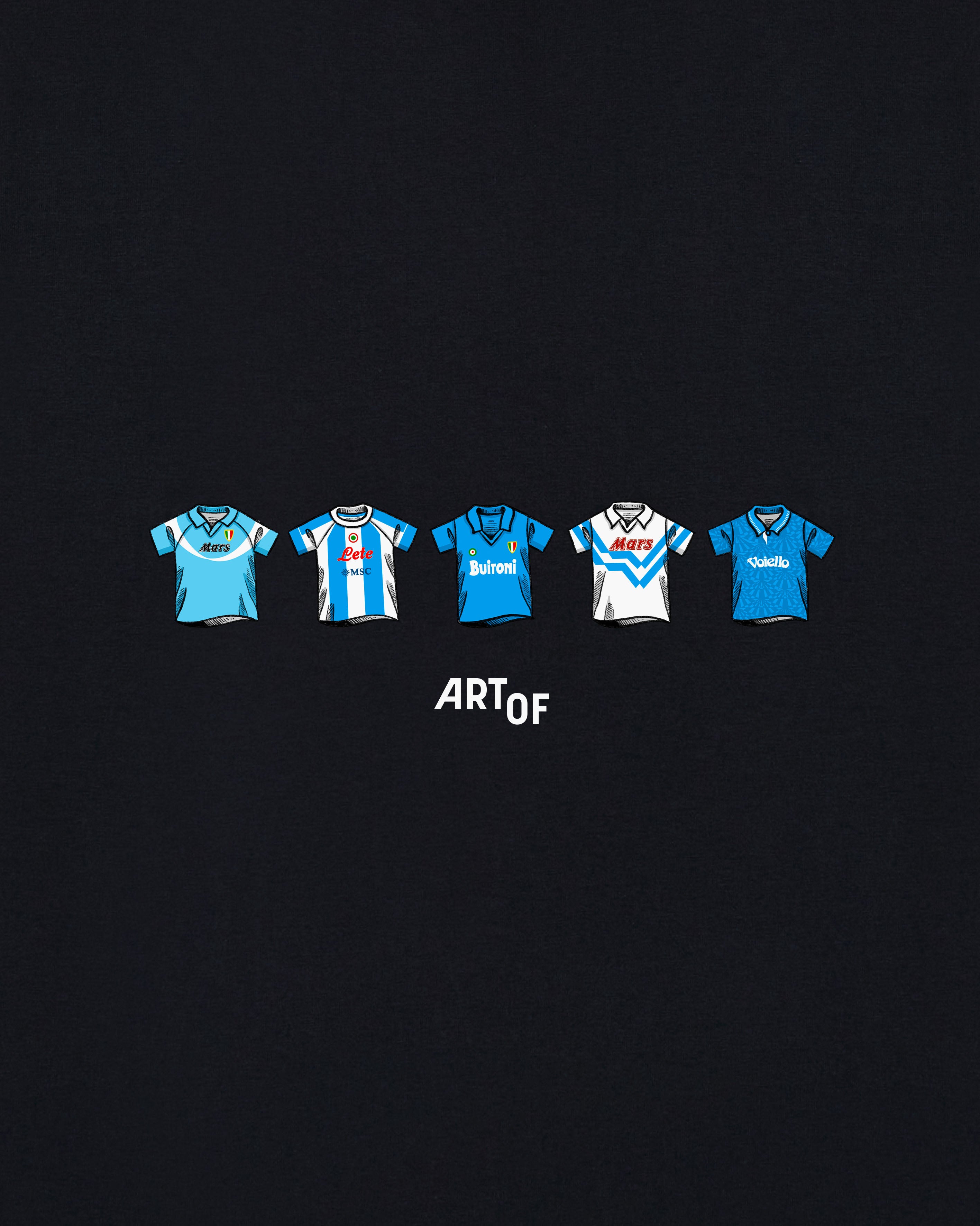 ART OF Napoli Classics Tee | Black Graphic Italian Football T-shirt