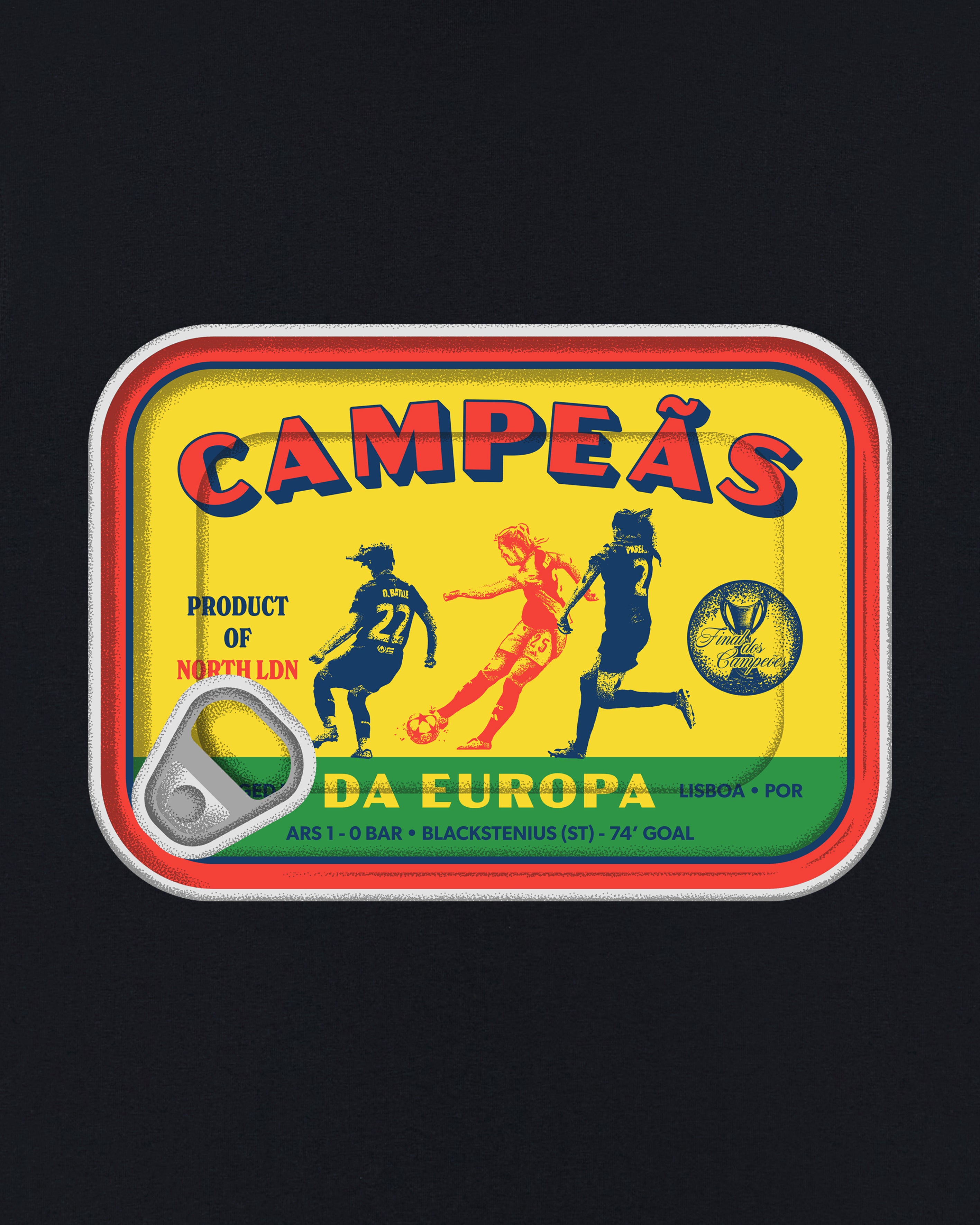 ART OF AFC Women's Campeãs Da Europa | Black Women's Football T-shirt