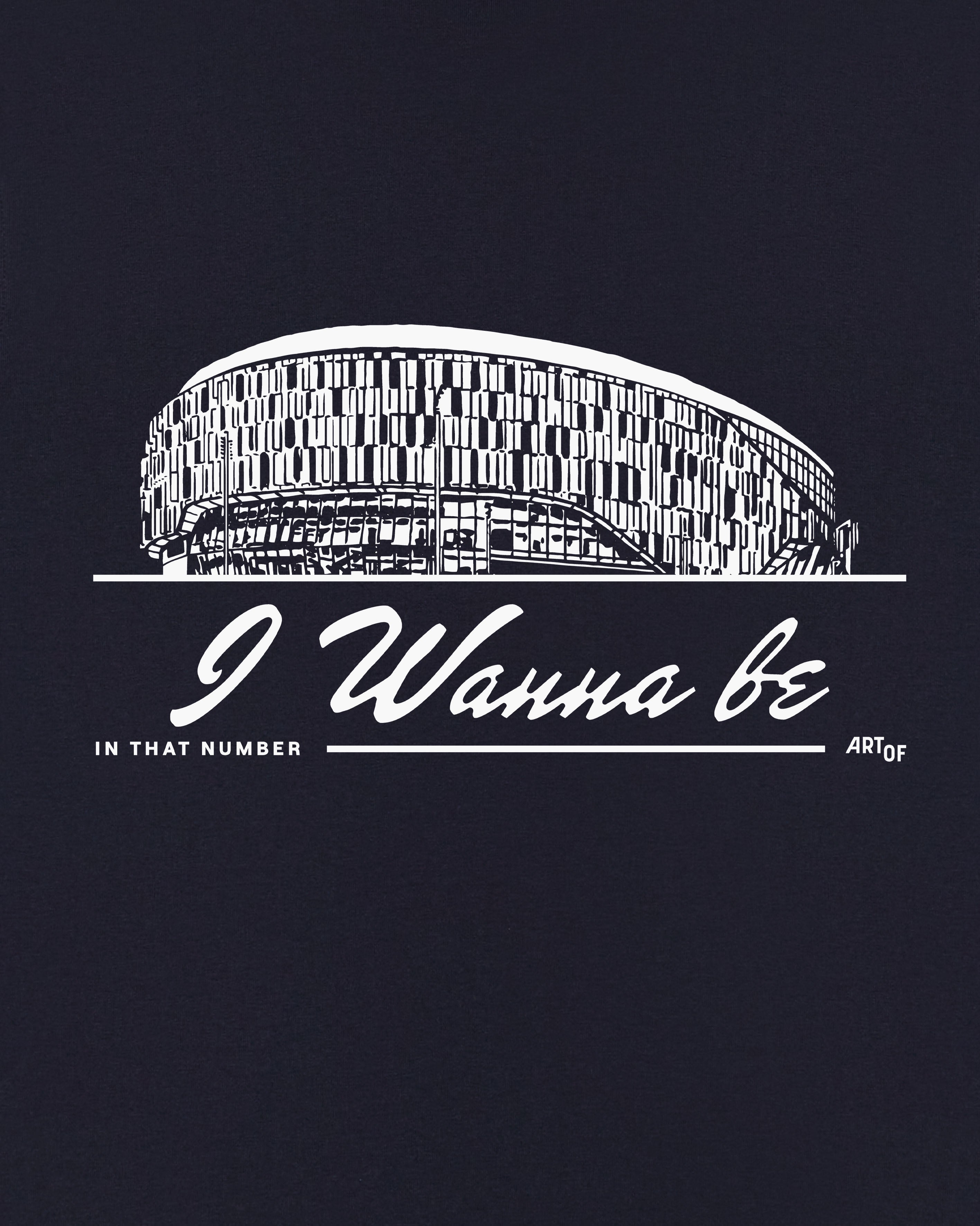 ART OF Spurs I Wanna Be Stadium | THFC Navy Graphic Football T-shirt