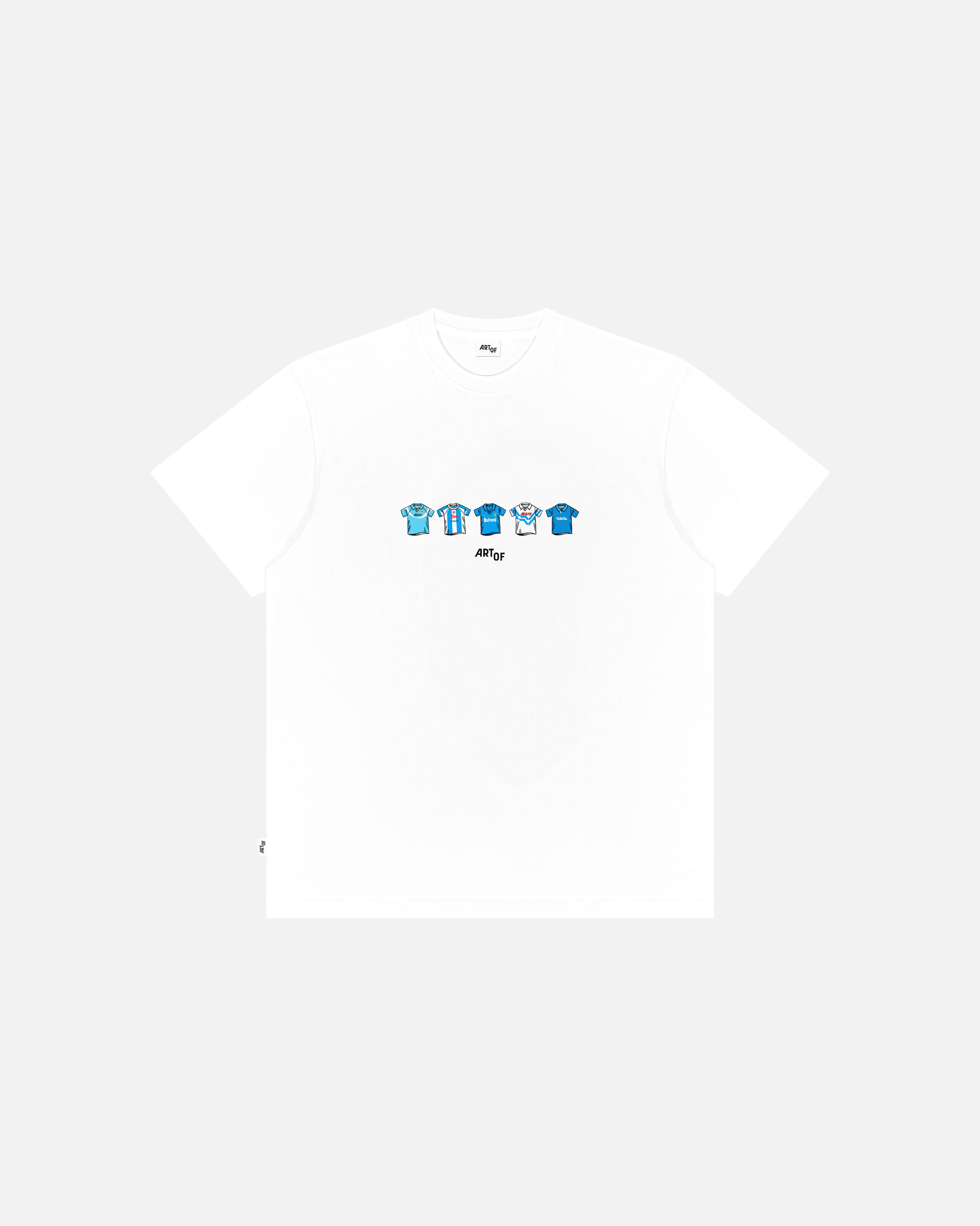 ART OF Napoli Printed Classics Tee | White Graphic Football T-shirt