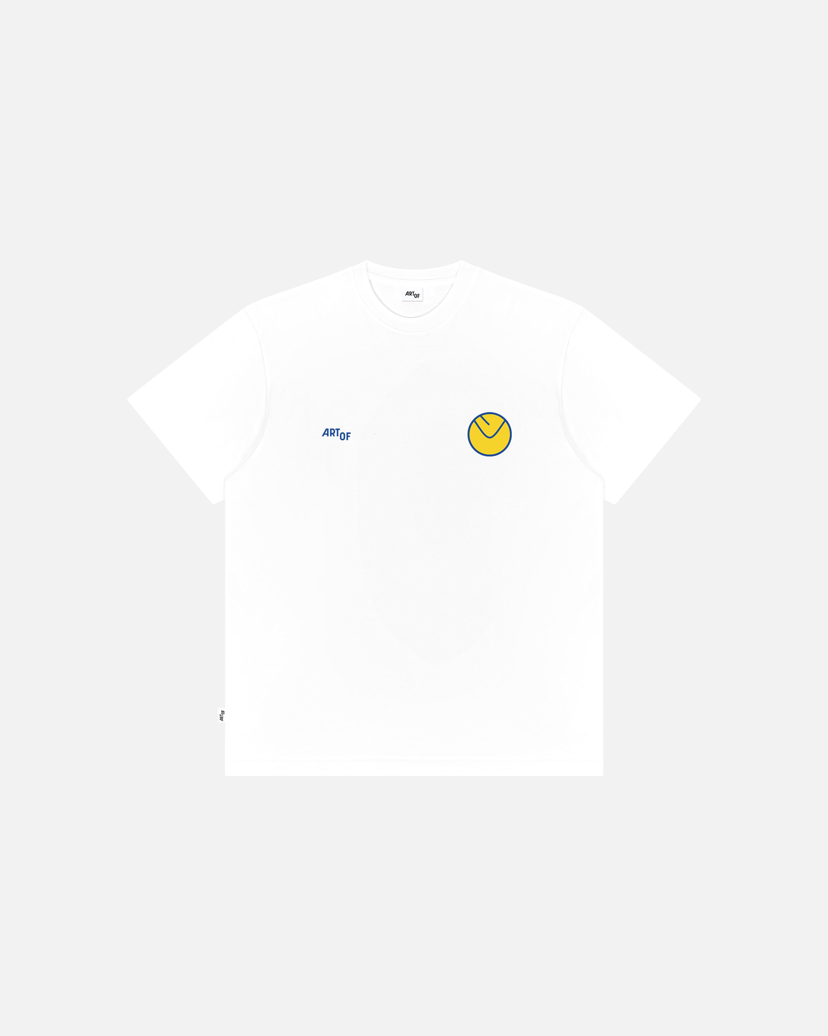 ART OF x Leeds United Smiley Tee | LUFC White Graphic Football T-shirt